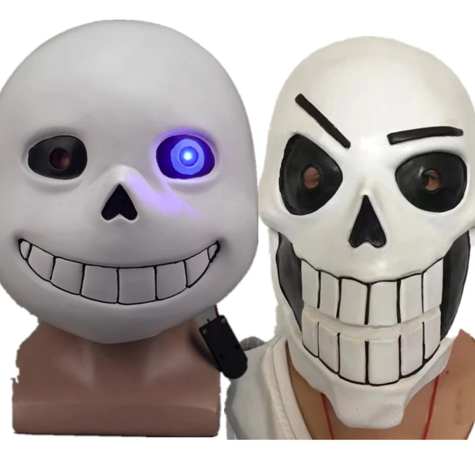 Halloween Sans LED Máscara de Papiro Cara Juegos con disfraces Casco Disfraz Fiesta Mascarada Foto 1 de 1