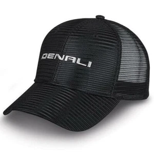 GMC DENALI LOGOTIPO CAMIÓN GORRA DE VALOR SARGA/MALLA SUPERPOSICIÓN PLATA NEGRO SOMBRERO NUEVO - Imagen 1 de 1