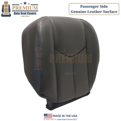 Cubierta inferior de pasajero de cuero genuino para Chevy Avalanche 2003-2006 peltre oscuro Foto 1 de 4