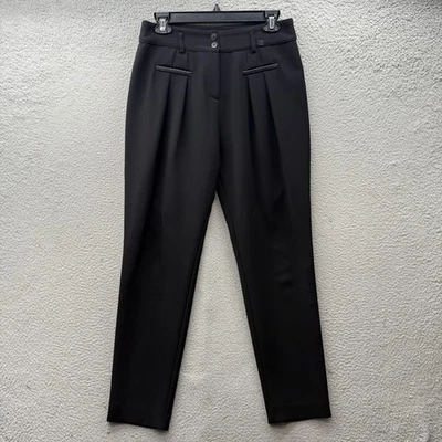 Pantalones de vestir Copine Fondre para mujer 28x28 negros bolsillos vanguardistas cremallera frontal Foto 1 de 4