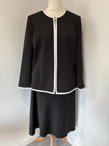 Bonmarche black smart matching jacket size 18 & skirt size 20, fully lined - Picture 1 of 11