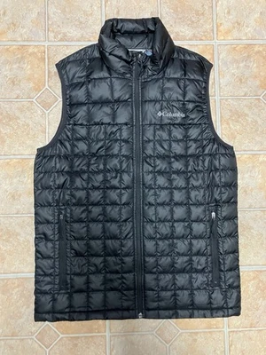Columbia Omni Heat Quilted Puffer Vest Black Insulated Full Zip Men’s Small NWOT - Image 1 of 4