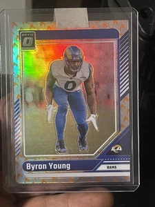 2024 Donruss Optic Byron Young Fire Emoji Parallel🔥SP Case Hit #119 LA Rams - Bild 1 von 2