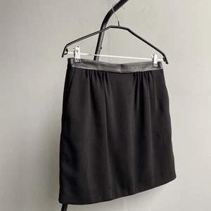 MAJE Women’s Mini Black Skirt with Leather Size 38 - Picture 1 of 13