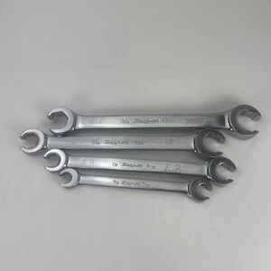 Snap-on Tools USA 4pc SAE Double Flare Nut 6 Point Line Wrenches 3/8"-13/16" - Picture 1 of 11