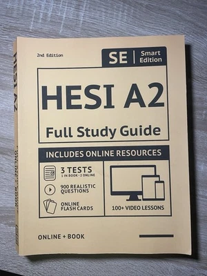 HESI A2 Full Study Guide 3rd Edition: Complete Subject Review, Tests,Lessons - Image 1 of 3