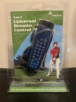 Bolsa de Golf Radio Shack 3 en 1 Control Remoto Universal TV VCR Cable Infrarrojo NUEVO Foto 1 de 2