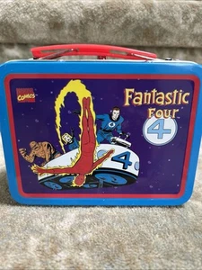 Vintage 1998 Marvel Comics 829980 Fantastic Four kleine Metall-Lunchbox gebraucht, in einwandfreiem Zustand - Bild 1 von 7