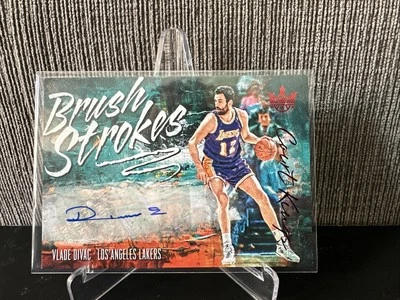 2018-19 Panini Court Kings Brush Strokes Ruby /99 Vlade Divac #BR-VDV Auto HOF - Image 1 of 2