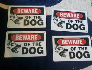 4er Pack Vorsicht Hundeschild Privatgrundstück Kein Betreten Hund Warnschilder - Bild 1 von 4