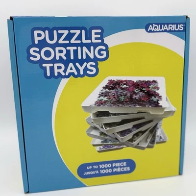 Aquarius Puzzle Sorting Trays For Up To 1000 Pieces, 8 Stacking Trays - image 1 of 4
