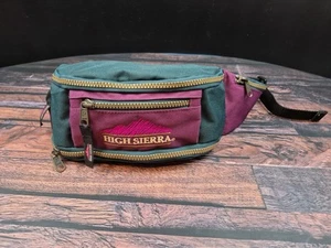 Riñonera de Colección Años 90 Alta Sierra Verde Ciruela Unisex Ajustable Senderismo Bolso Cinturón - Imagen 1 de 9