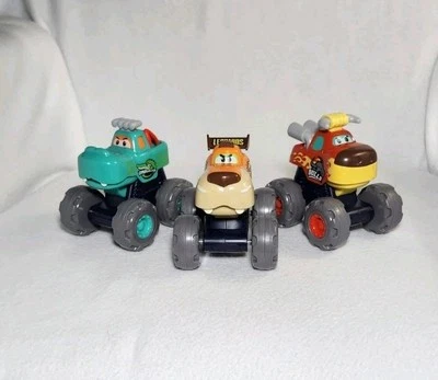 3 Chunky Toy Cars for Toddlers+ Tiger Crocodile & Bull Mouths Open Imaginative  - Image 1 of 4
