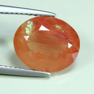 4.17 Cts_Ravishing Best Color_100 % Natural Green Shadow Red Andesine_Brazil - Imagen 1 de 3