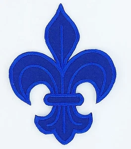 TOPPA PATCH Francia FLEUR DE LYS LIS blu MASSONICO - Foto 1 di 1