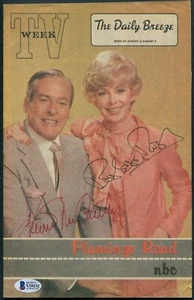 KEVIN McCARTHY & BARBARA RUSH SIGNED TV WEEK GUIDE 1981 FLAMINGO ROAD BAS COA - Picture 1 of 2
