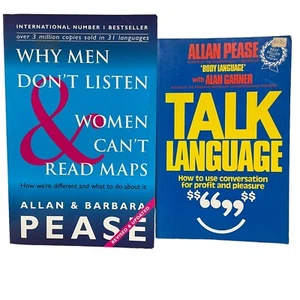 2x Books Allan Barbara Pease Talk Language Why Men Dont Listen & Women Cant Read - Bild 1 von 20
