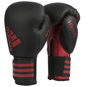 Adidas Hybrid 50 Boxing Training Gloves / MMA Black/Red In 12oz or 16oz
