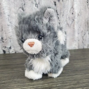 American Girl Gray Cat 5.5" Pet Adoption Fully Poseable Kitty Kitten Grey White - Imagen 1 de 7