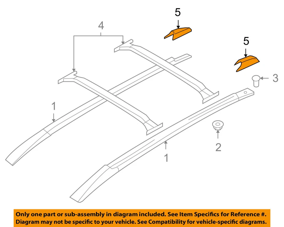 Cubierta de extremo de portaequipajes izquierda portaequipajes riel portaequipajes HYUNDAI OEM 872710W200 Foto 1 de 1