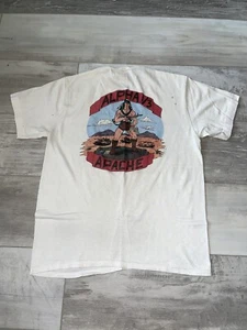 Vintage 1985  Alpha 1/3 Apache Army Military  Mens T Shirt  Mens M Artist USA - Picture 1 of 10