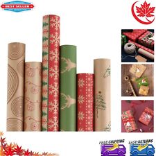 Christmas Wrapping Paper - Reindeer Pattern - 6 Rolls - 30Inch X 10Feet Per Roll