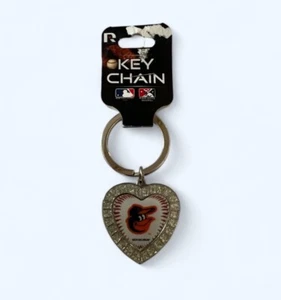 Baltimore Orioles Diamond Heart Keychain Package Damage - Picture 1 of 2