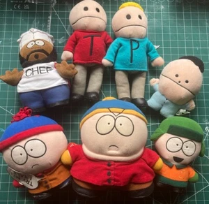South Park 1998 Plush Soft Toys Job Lot Chef Terrence & Philip Ike Kyle Cartman - Picture 1 of 10
