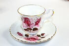 Vintage Royal Dover Bone China England Tea Cup Saucer Pink Rose MINT
