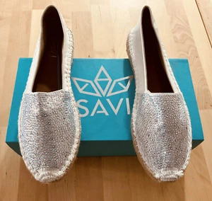 NWB-WOMENS SHOES SAVI RESORT WEAR SALMA ESPADRILLE HANDMADE SZ.8 COLOR WHITE. - Picture 1 of 12