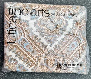 Vintage JP Stevens Utica Fine Art Persia King Fitted Sheet NIP - Picture 1 of 6