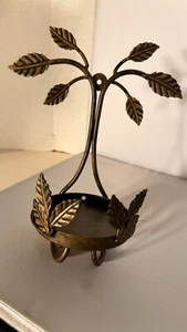 Longaberger Wandleuchte Kerzenhalter. Metall. Blätter. Bronze Look. 4" Kerze. - Bild 1 von 8