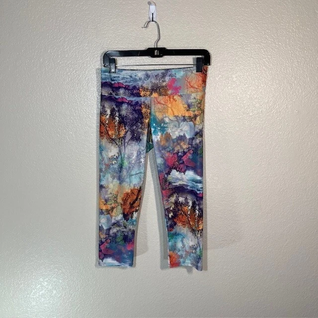 Leggings Onzie para mujer pequeños medianos coloridos arte yoga recortados 19" Foto 1 de 4