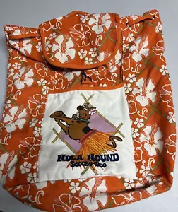 Zaino anni 90 Y2K Scooby Doo Hula Hound arancione bianco fiori di ibisco - Foto 1 di 14