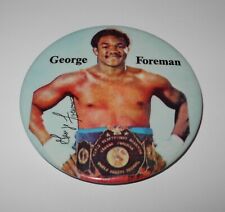 1970's Large 3.5" Boxing George Foreman World Heavyweight Champion Souvenir Pin