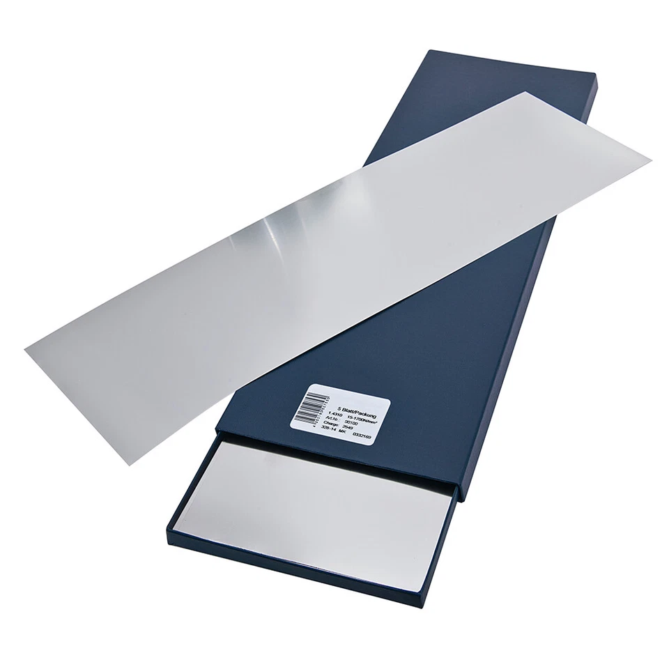 Federstahl Bleche rostfrei 500 x 150 mm, 5 St/VE, Federblech, Federbandstahl - Bild 1 von 1