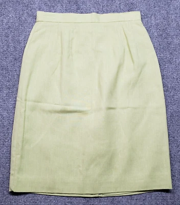 Falda Worthington Vintage Mujer 8P Pequeña Verde Flash Lino Forrada Nueva Foto 1 de 4