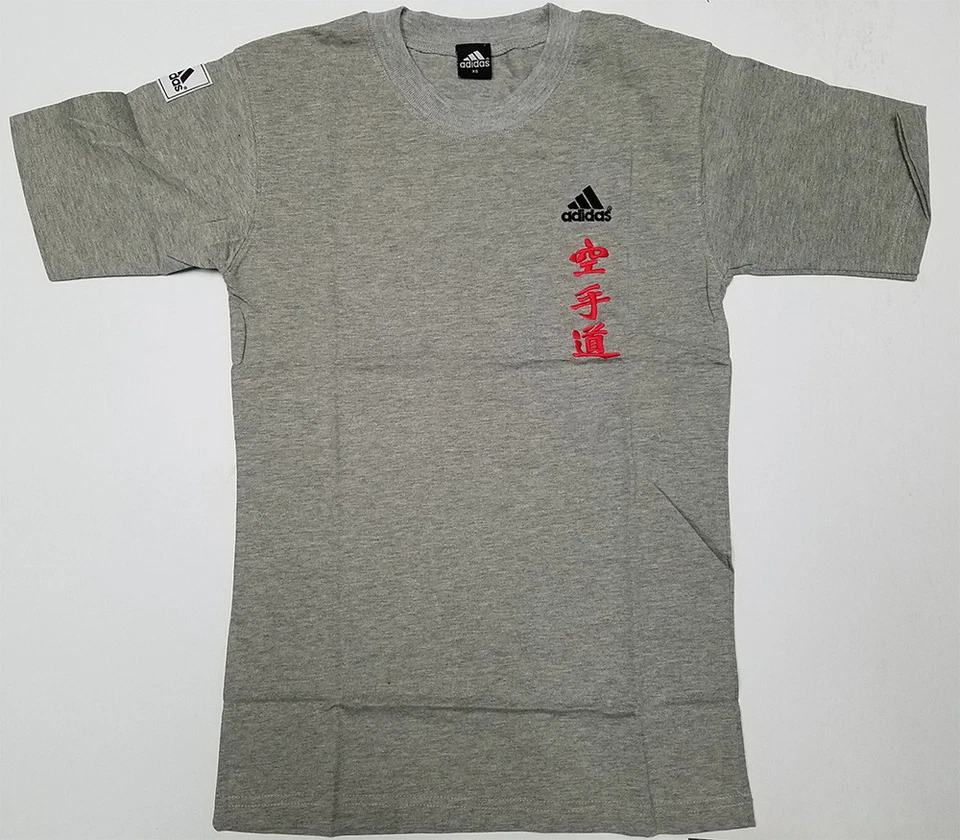adidas Karate Martial Arts Light Gray Shirt - Image 1 of 2