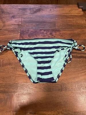 Mossimo Women's Small S Teal And Navy Bikini Bottoms String - Image 1 of 4