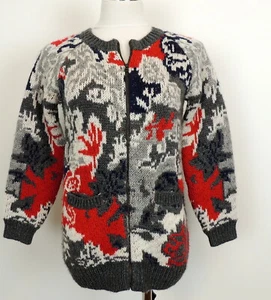 Gap Kids L 10 Girls Winter Ski Sweater Zip Up Cardigan Chunky Warm  - Picture 1 of 8