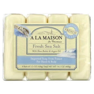 A La Maison Bar Soap, 4 Bars, Frsh Sslt - 4/3.5 oz - Picture 1 of 1