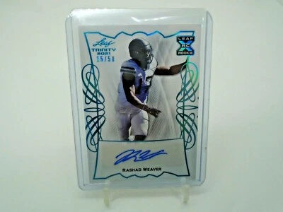 2021 LEAF TRINITY RASHAD WEAVER RC ROOKIE AUTO /50 - Image 1 of 4