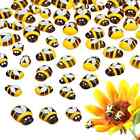 150 Pieces Tiny Wooden Bees Decor, Self-Adhesive Bumblebee Decorations Bumble 