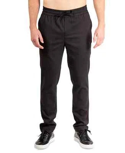 Natori Men's Dogen Casual Drawstring Elastic Waist Pants, Charcoal Black, Large - Picture 1 of 3