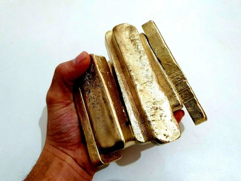380 Grams Scrap gold bar for Gold Recovery Melted Different Computer Coin Pins Cover