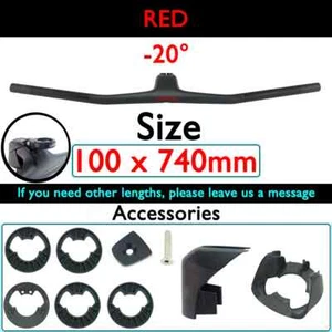 -20° Full Carbon Fibre Integrated Cockpit MTB Handlebar with Computer Stand - Picture 1 of 39