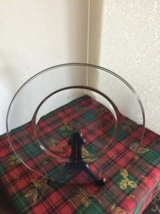 New Anchor Hocking 10 5/8 " dia. Clear Serving Plate, For Liquid Light Show - Picture 1 of 7