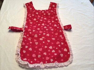 Handmade Apron Hearts Eyelet Trim - Picture 1 of 4