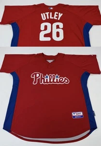 VTG Majestic Authentic Chase Utley Philadelphia Phillies Batting Practice Jersey - Picture 1 of 13