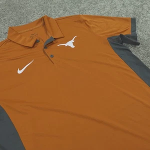 Nike Shirt Mens Large Performance Short Sleeve Polo UT Texas Longhorns - Picture 1 of 12